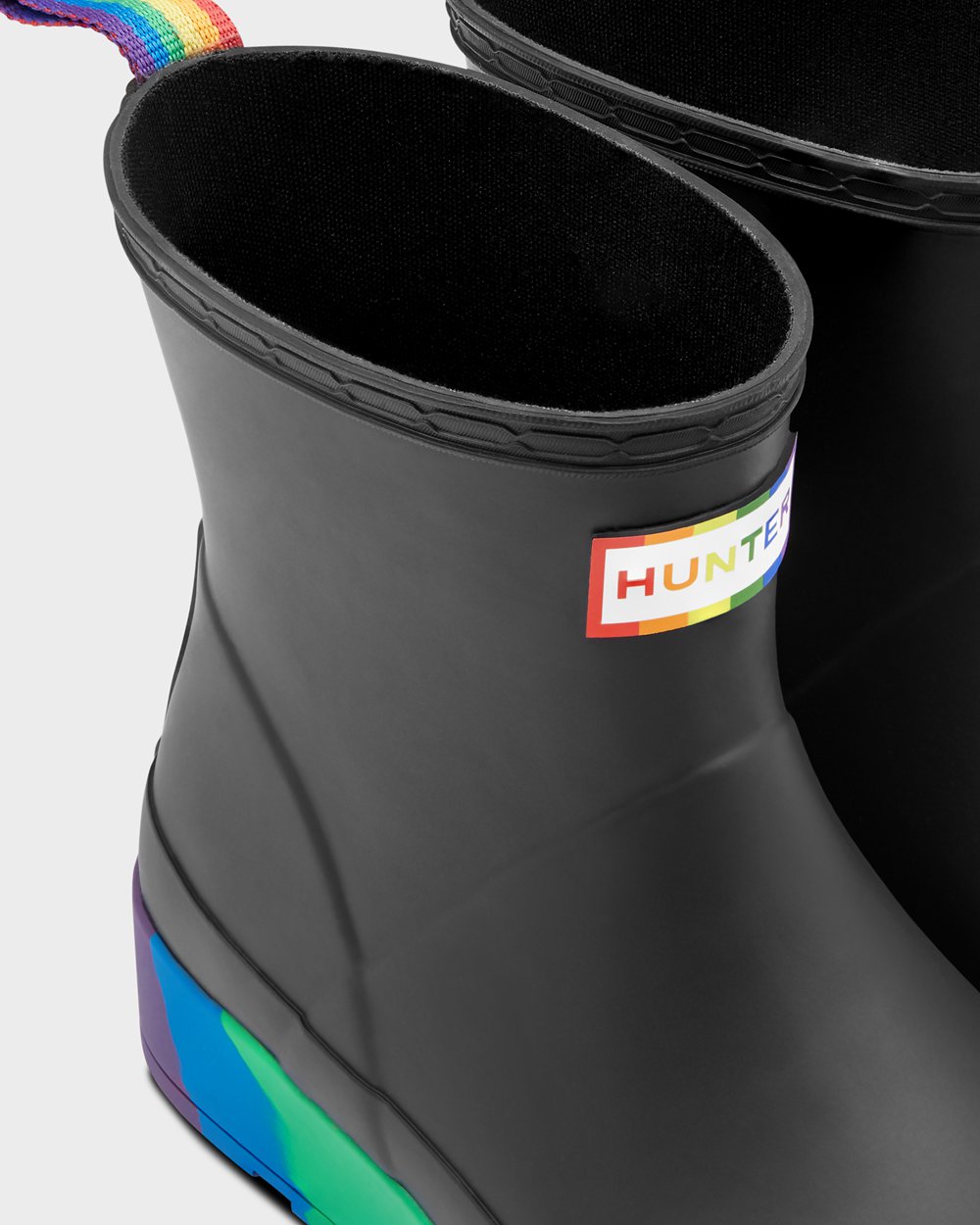 Hunter Original Pride Flatform Rain Play Boots - Shop Online Womens Black - WIMOYF421